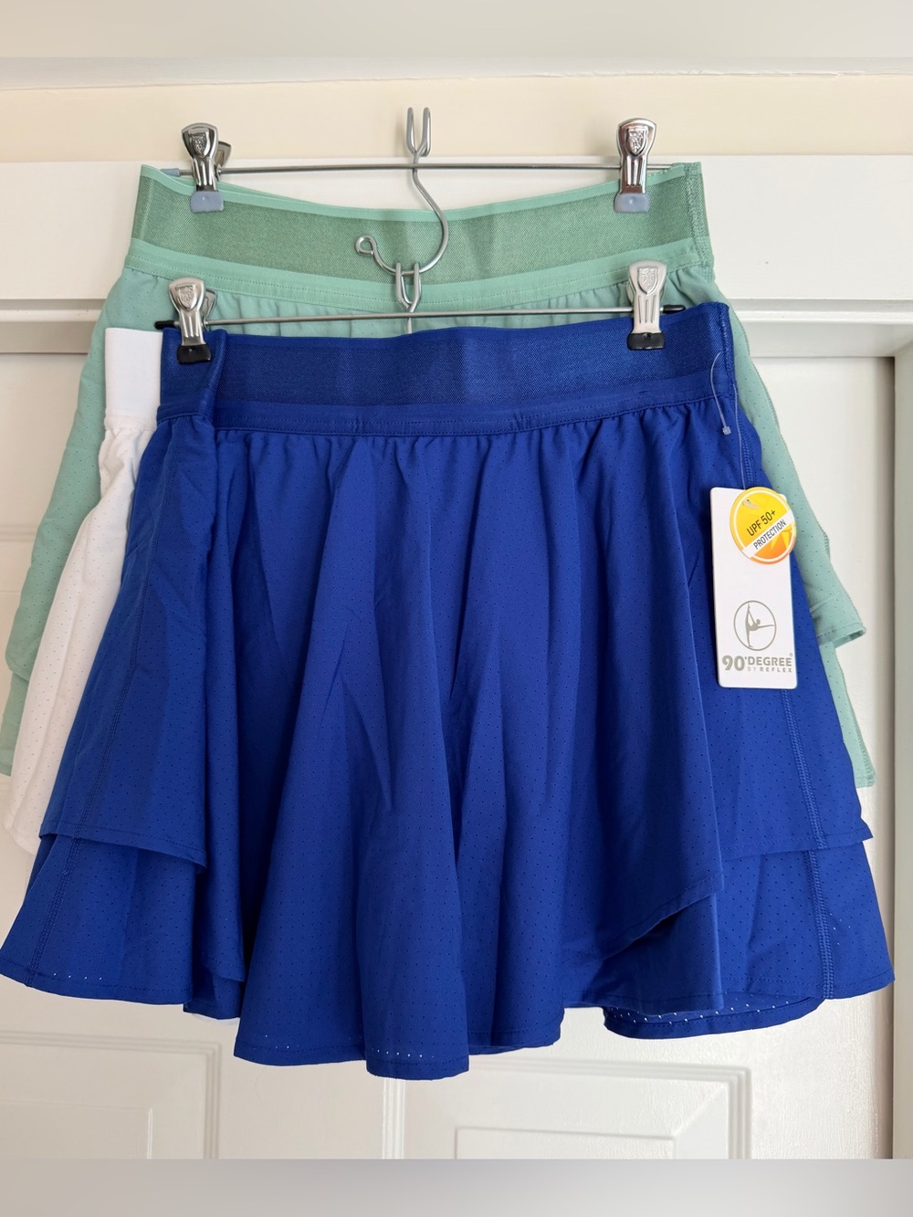 90 Degree By Reflex Blue Athletic Skirt with Layered Flare
